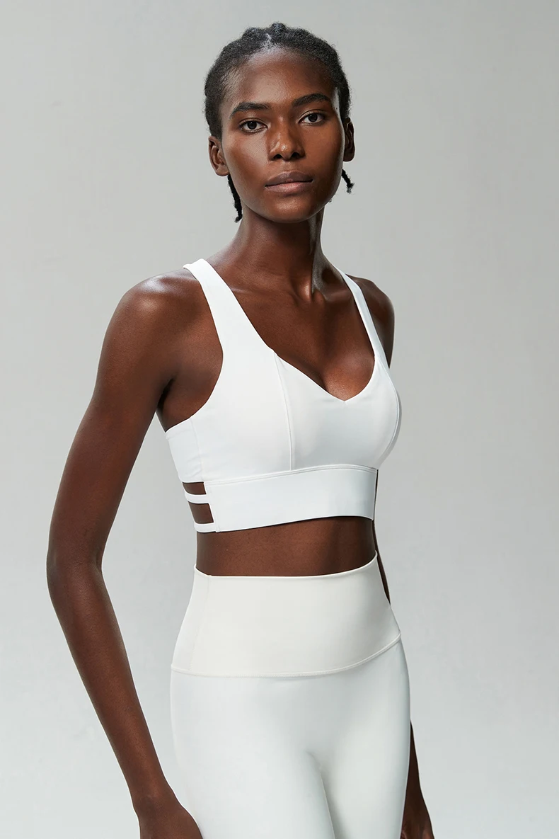 Women Fitness Yoga Bra Stretchy Soft Gathered Push Up Sports Underwear High Imapact Gym Crop Top Breathable Workout Clothes
