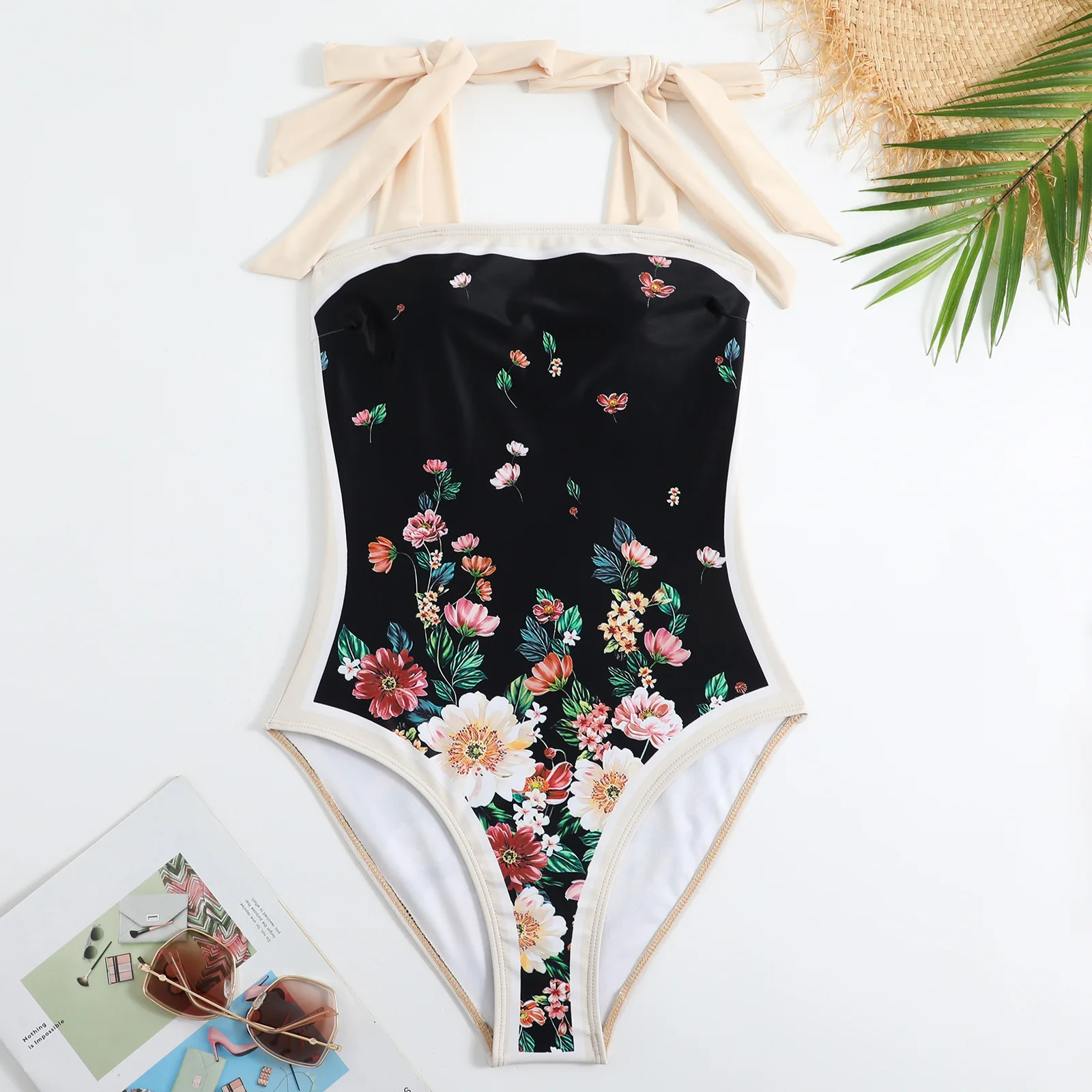 2026 Swimwear Women One Piece Swimsuit With Beach Skirt Printed Bathers Swimming Bathing Swim Suit Beachwear Summer Bodysuit