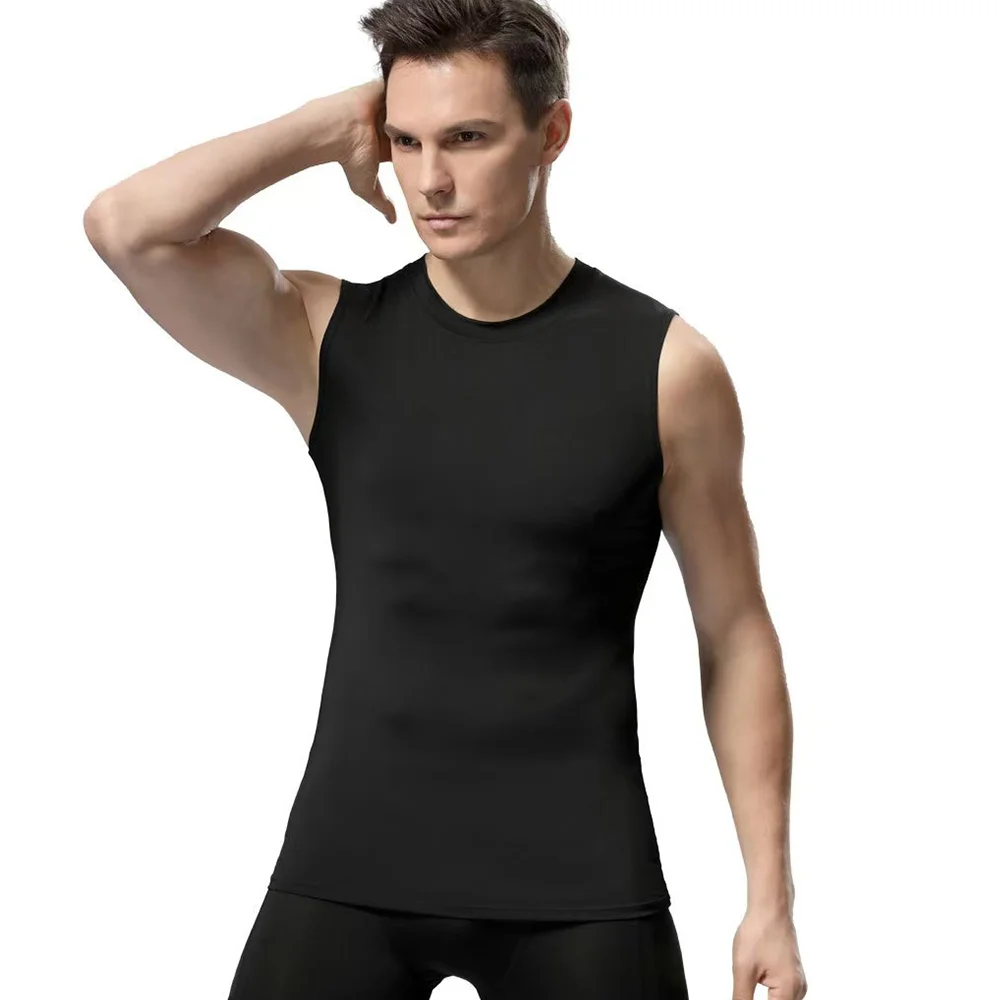 Tank For Men Summer Cool Men Vest Sleeveless Tight Psalm+23 Compression Shapewear Shirts Tank Tops Body Breathable Lce Silk Vest