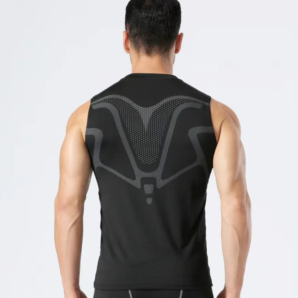 Tank For Men Summer Cool Men Vest Sleeveless Tight Psalm+23 Compression Shapewear Shirts Tank Tops Body Breathable Lce Silk Vest