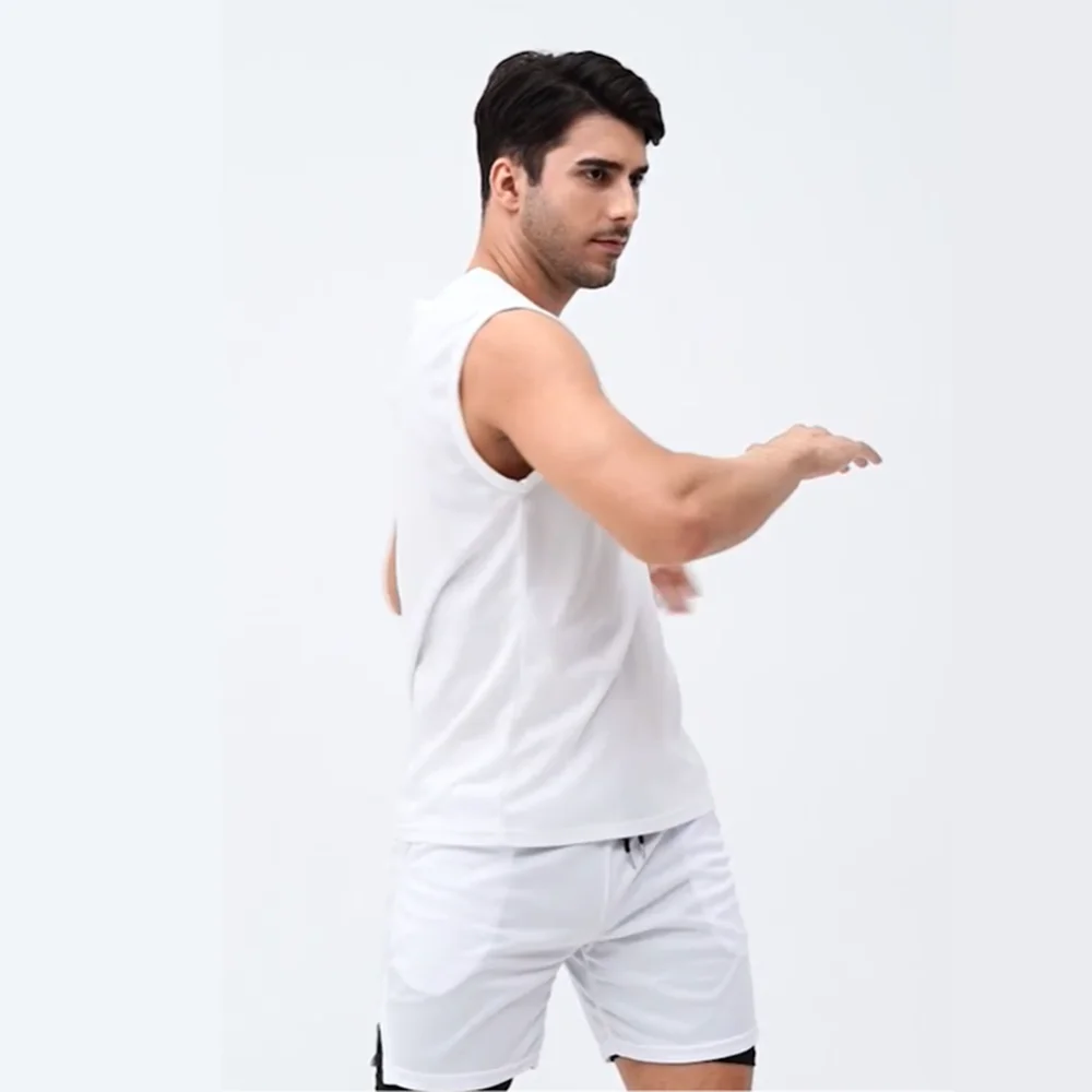 Tank For Men Summer Cool Men Vest Sleeveless Tight Psalm+23 Compression Shapewear Shirts Tank Tops Body Breathable Lce Silk Vest