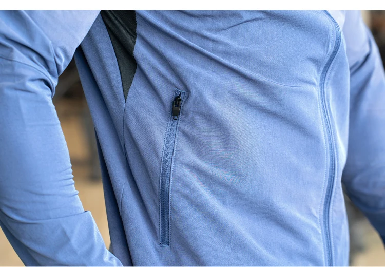 Men's Sports Fitness Jacket for Running Training Clothes Autumn and Winter Long-sleeved Quick-drying Outer Jacket
