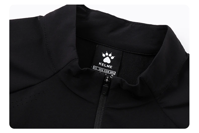 Kelme Men's Light Woven Jacket Upf50+ Sun Protection Stand Collar Jacket Day Training Outdoor Sports Running Windbreaker