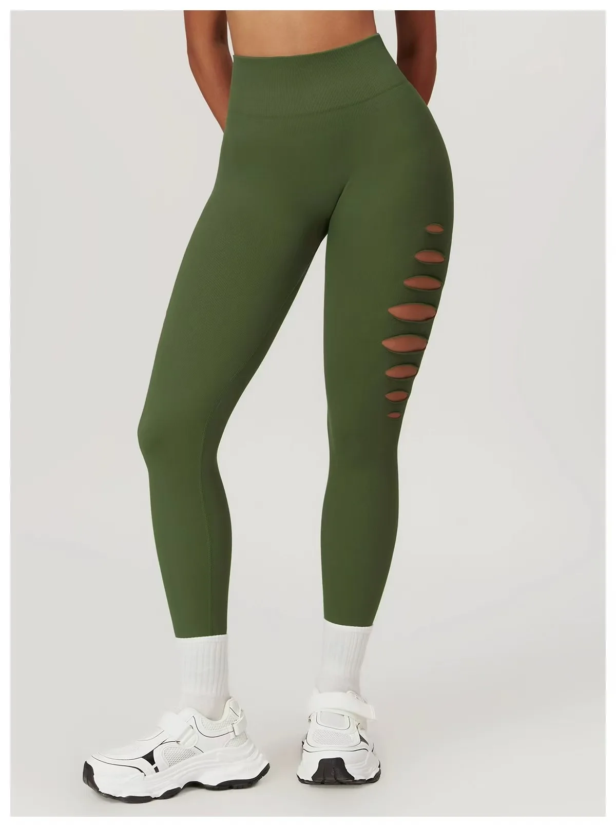 Hollowed Out Seamless Tight Yoga Pants High Waist Yoga Leggings Push Up Workout Tights Running Fitness Sports Pants For Women
