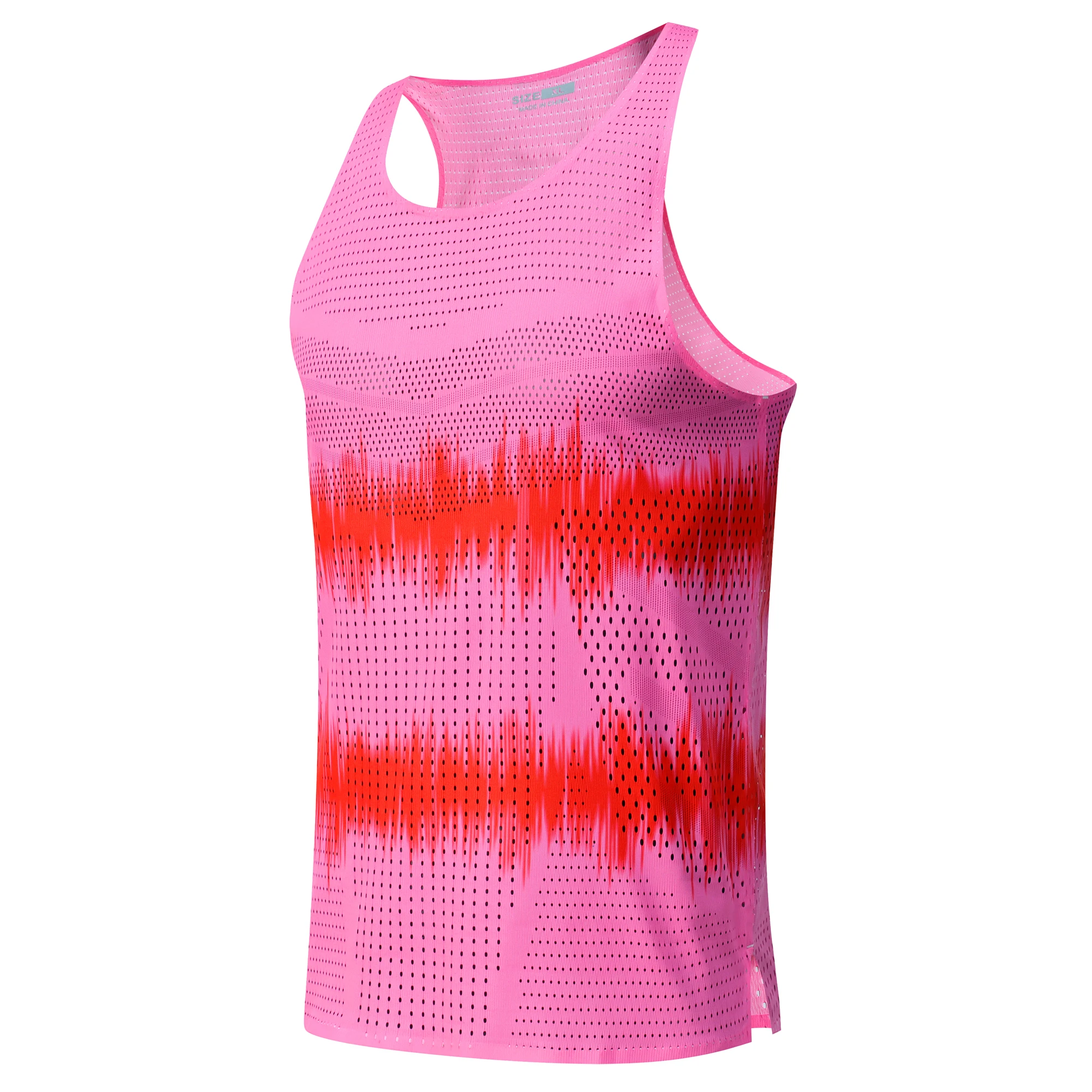Mens Hole Running Vest Urltra-Light Marathon Undershirt Speed Tops Tank Men Sport Fitness Sleeveless Shirt Clothing Quick Drying
