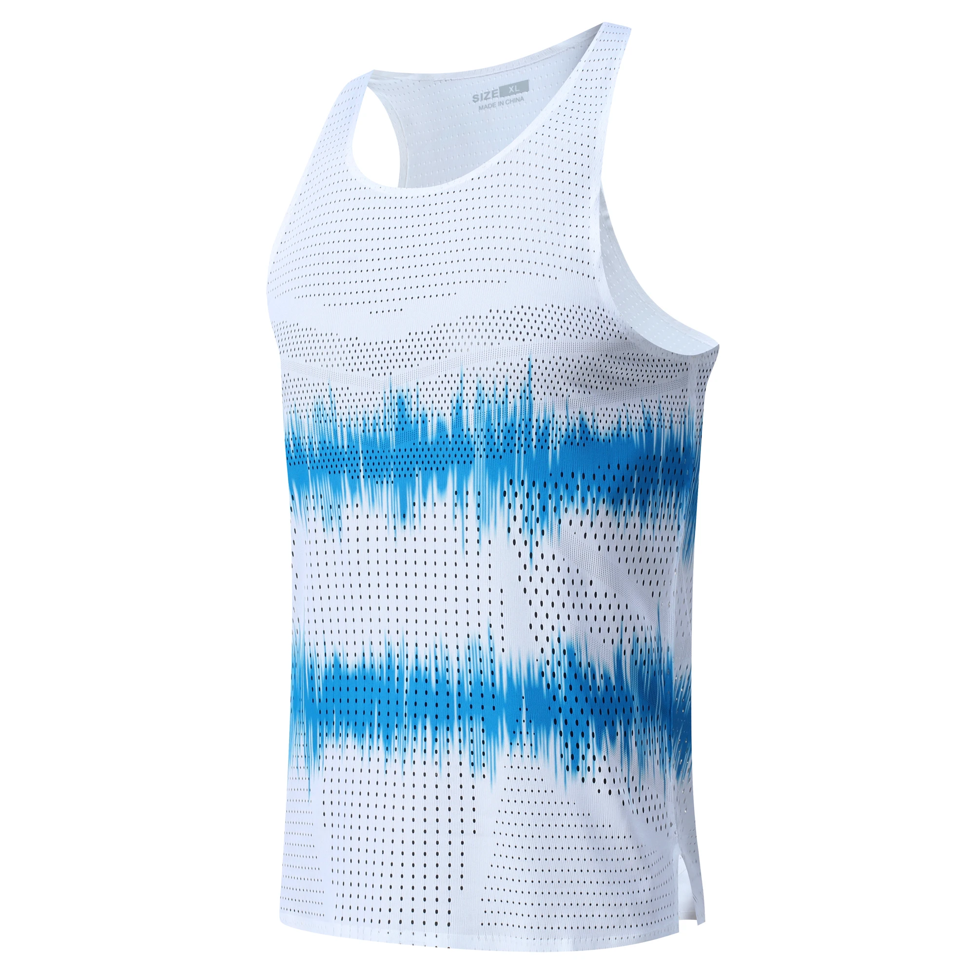 Mens Hole Running Vest Urltra-Light Marathon Undershirt Speed Tops Tank Men Sport Fitness Sleeveless Shirt Clothing Quick Drying
