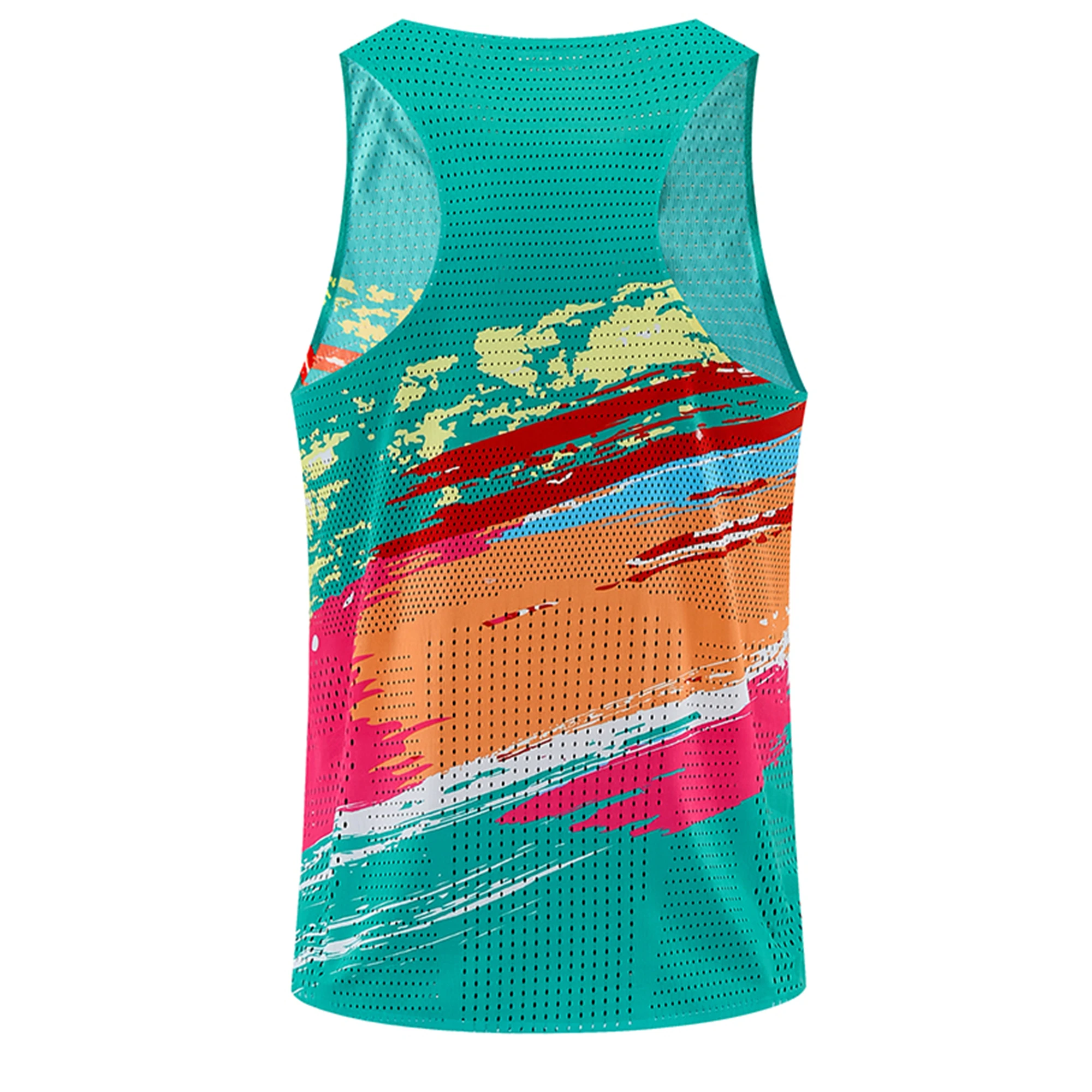 Mens Hole Running Vest Urltra-Light Marathon Undershirt Speed Tops Tank Men Sport Fitness Sleeveless Shirt Clothing Quick Drying
