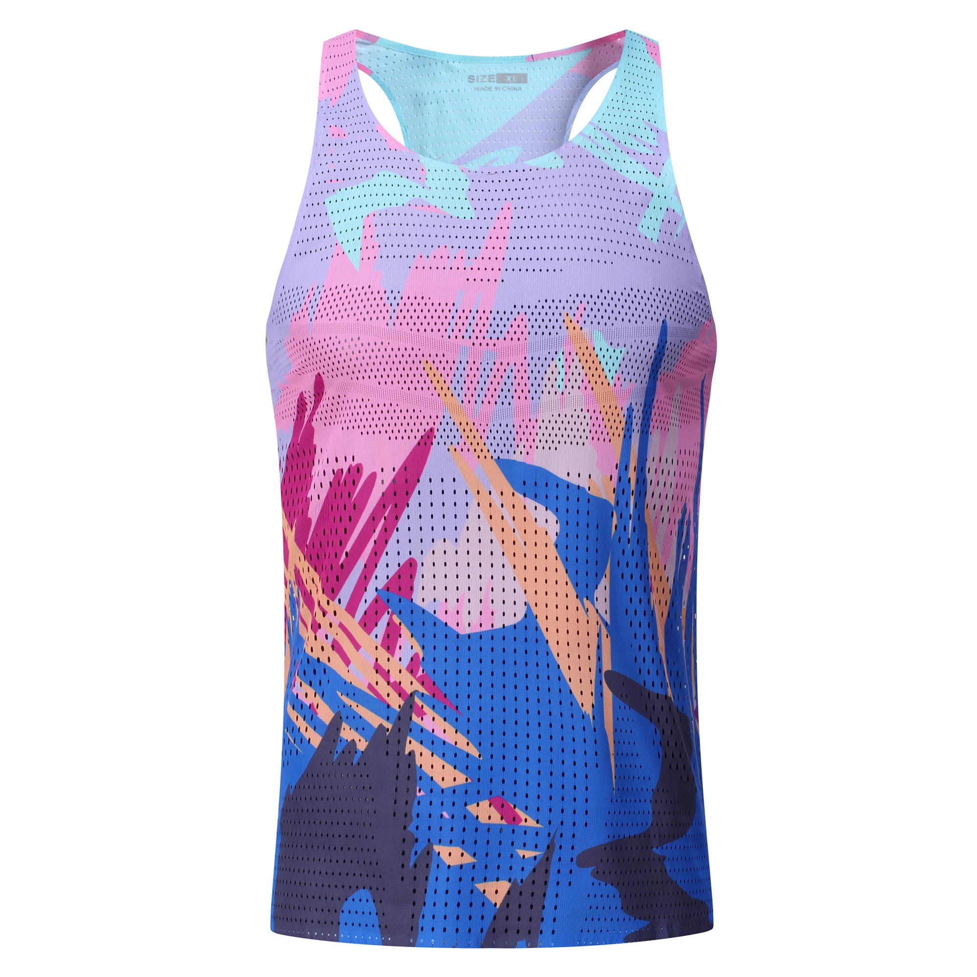 Mens Hole Running Vest Urltra-Light Marathon Undershirt Speed Tops Tank Men Sport Fitness Sleeveless Shirt Clothing Quick Drying