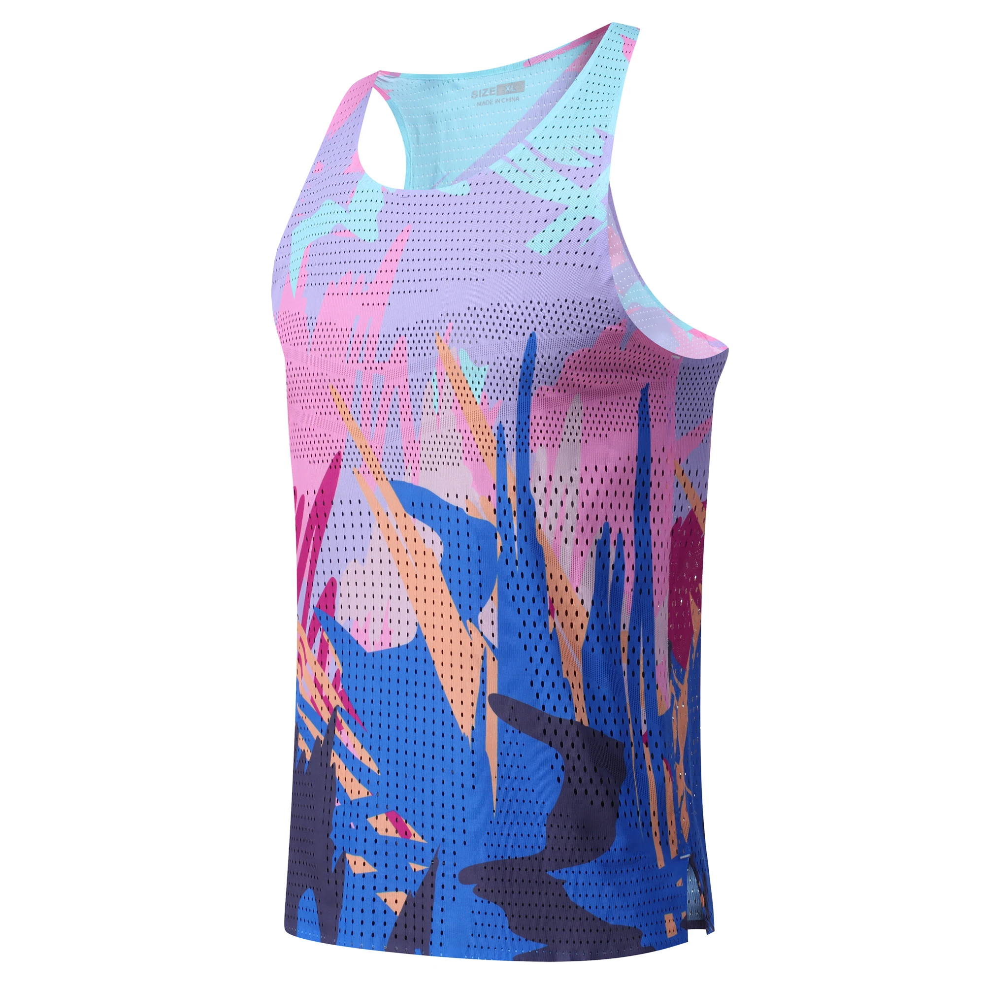 Mens Hole Running Vest Urltra-Light Marathon Undershirt Speed Tops Tank Men Sport Fitness Sleeveless Shirt Clothing Quick Drying