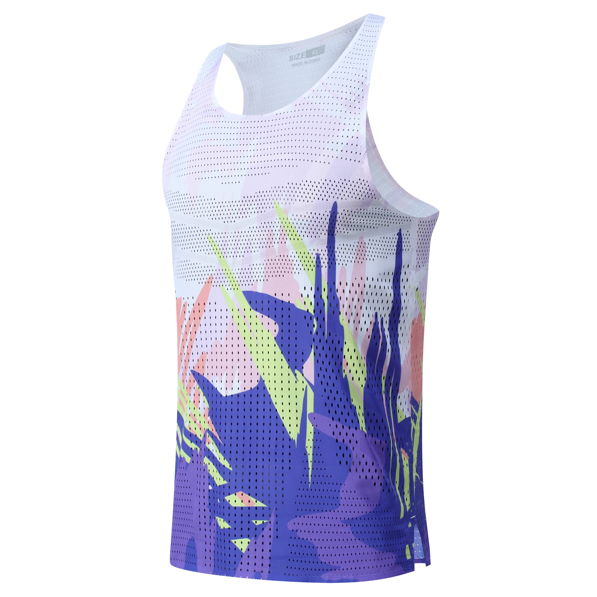 Mens Hole Running Vest Urltra-Light Marathon Undershirt Speed Tops Tank Men Sport Fitness Sleeveless Shirt Clothing Quick Drying