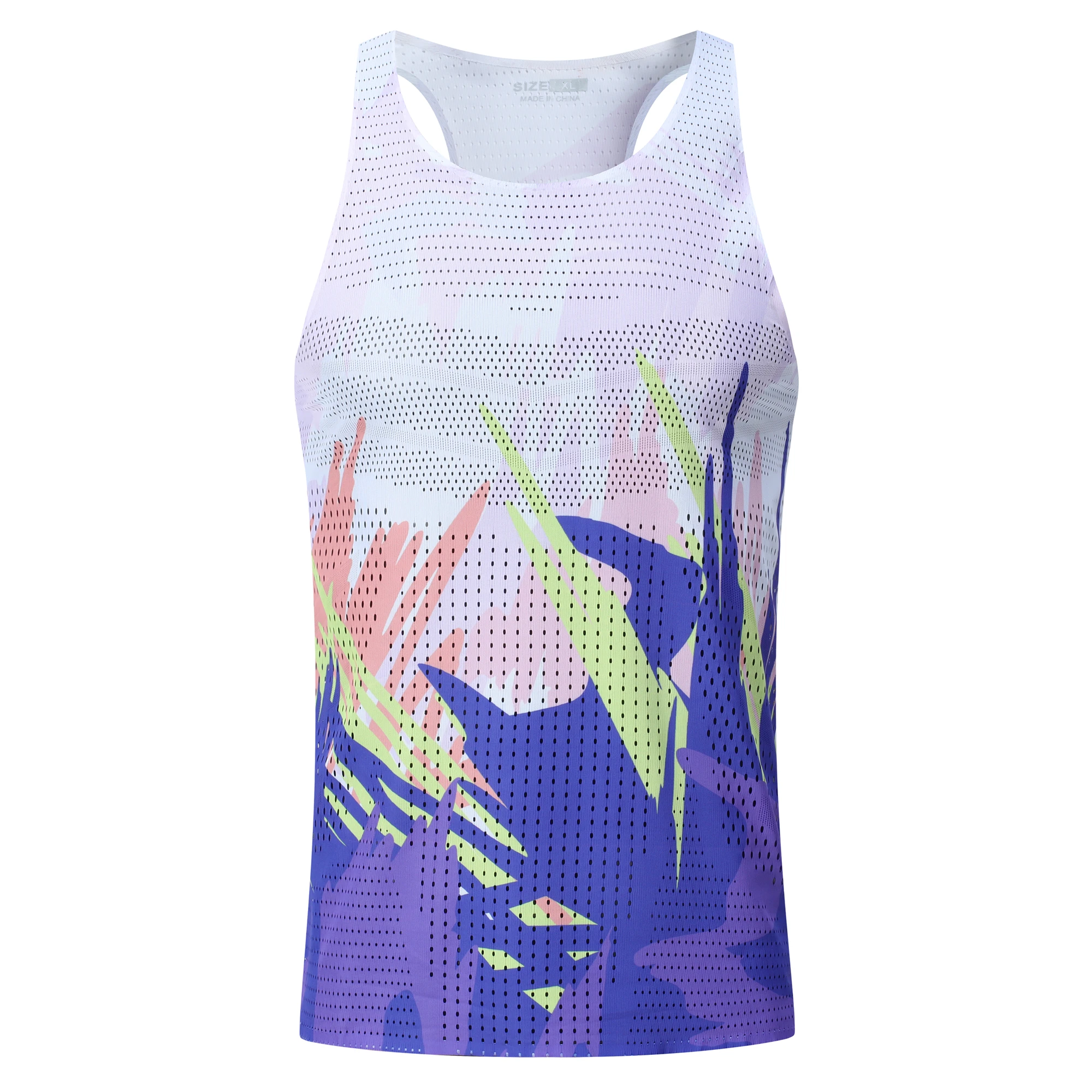 Mens Hole Running Vest Urltra-Light Marathon Undershirt Speed Tops Tank Men Sport Fitness Sleeveless Shirt Clothing Quick Drying