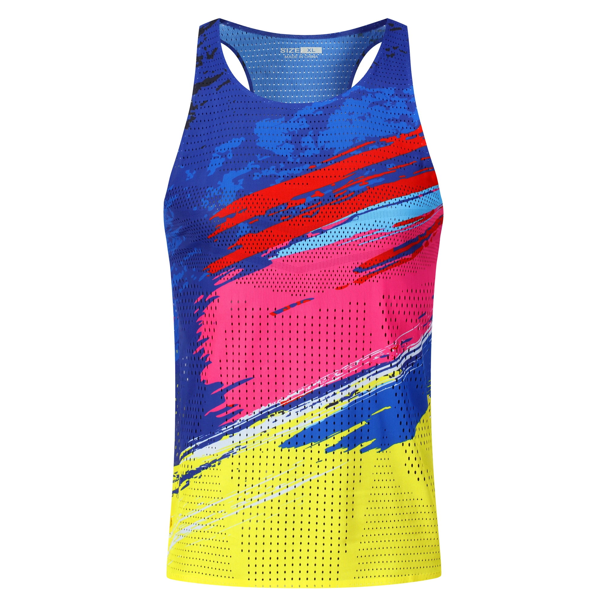 Mens Hole Running Vest Urltra-Light Marathon Undershirt Speed Tops Tank Men Sport Fitness Sleeveless Shirt Clothing Quick Drying