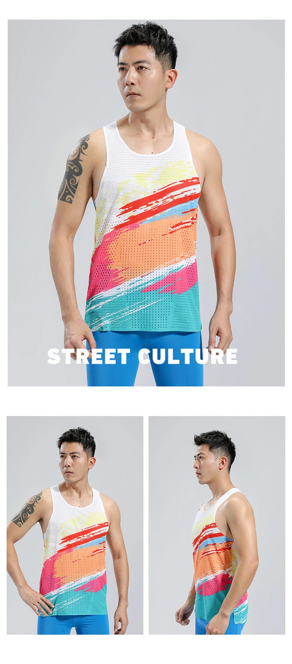 Mens Hole Running Vest Urltra-Light Marathon Undershirt Speed Tops Tank Men Sport Fitness Sleeveless Shirt Clothing Quick Drying