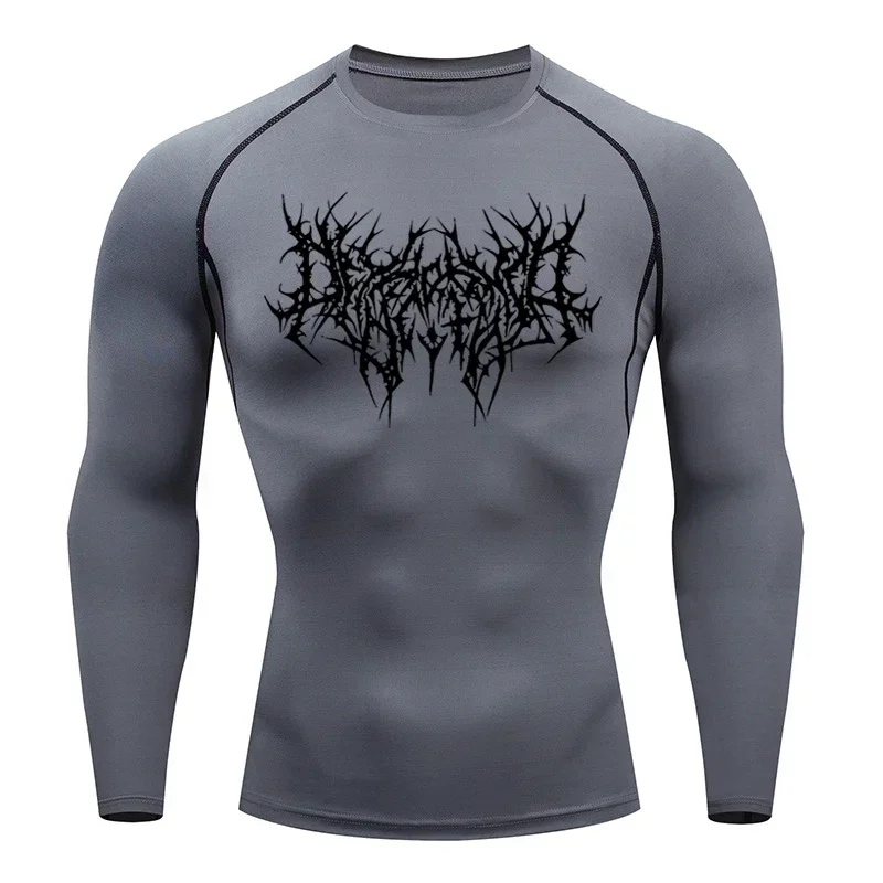 Men's T-shirt Men Running Sport T Shirt Men Compression Fitness Tops Tee Quick DryTight Training Gym Sport Running Shirts Jersey