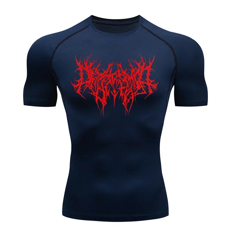 Men's T-shirt Men Running Sport T Shirt Men Compression Fitness Tops Tee Quick DryTight Training Gym Sport Running Shirts Jersey