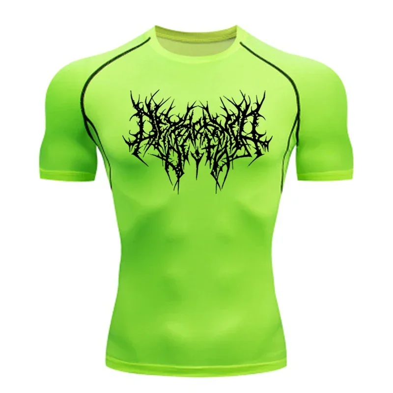 Men's T-shirt Men Running Sport T Shirt Men Compression Fitness Tops Tee Quick DryTight Training Gym Sport Running Shirts Jersey