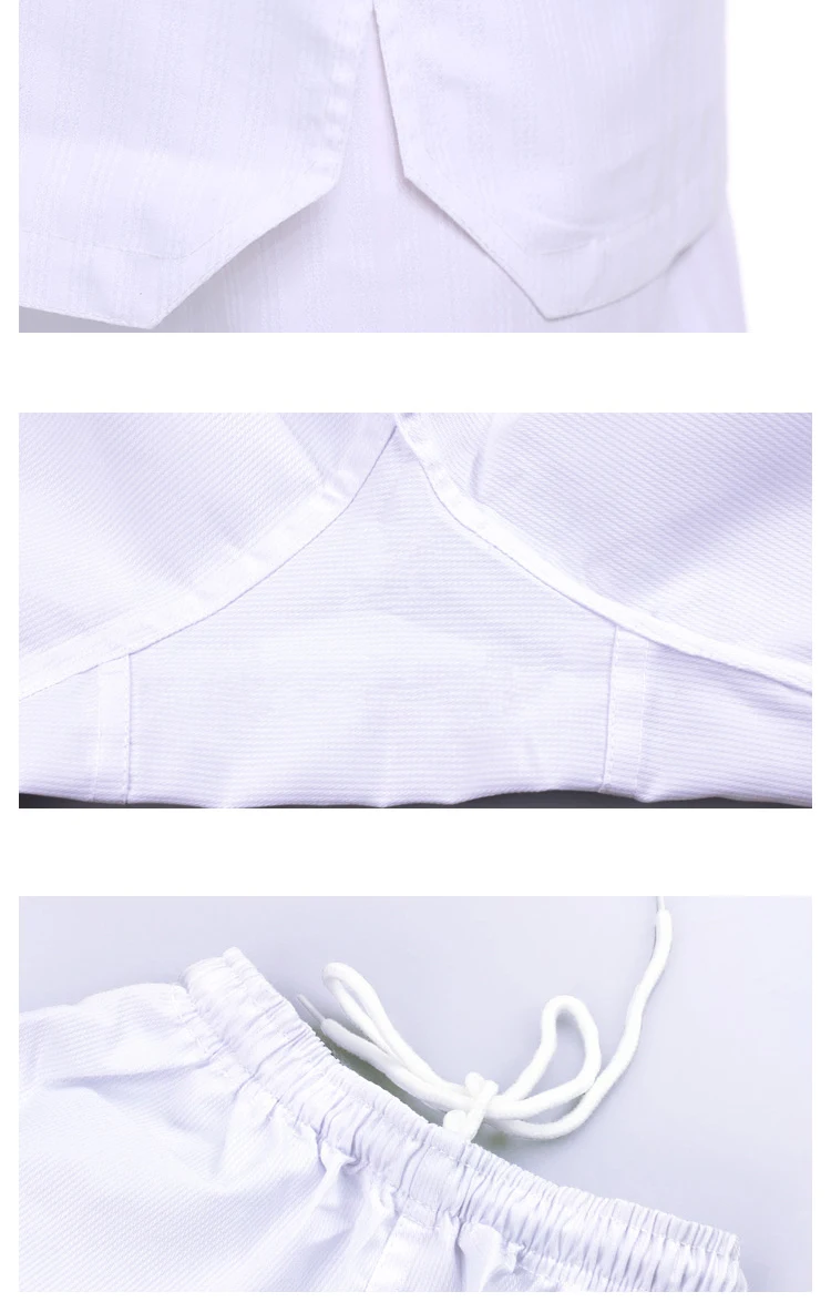 2022 TKD Costumes Clothing White Taekwondo Uniforms WTF Karate Judo Dobok Clothes Children Adult Unisex Long Sleeve Gi Uniform