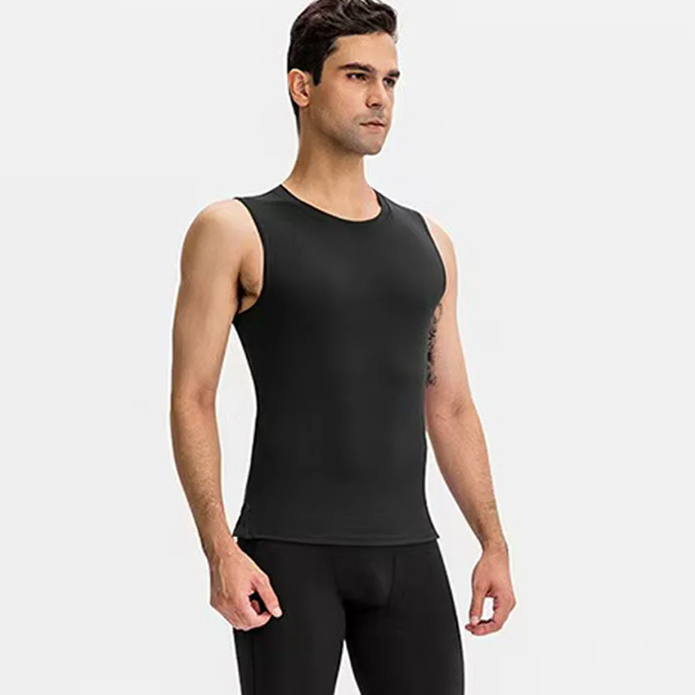 Y2K Running Vest Mens Compression Tank Tops Muscle Fitness Clothes Sports Sleeveless Shirt Elastic Gym Bodybuilding Singlets