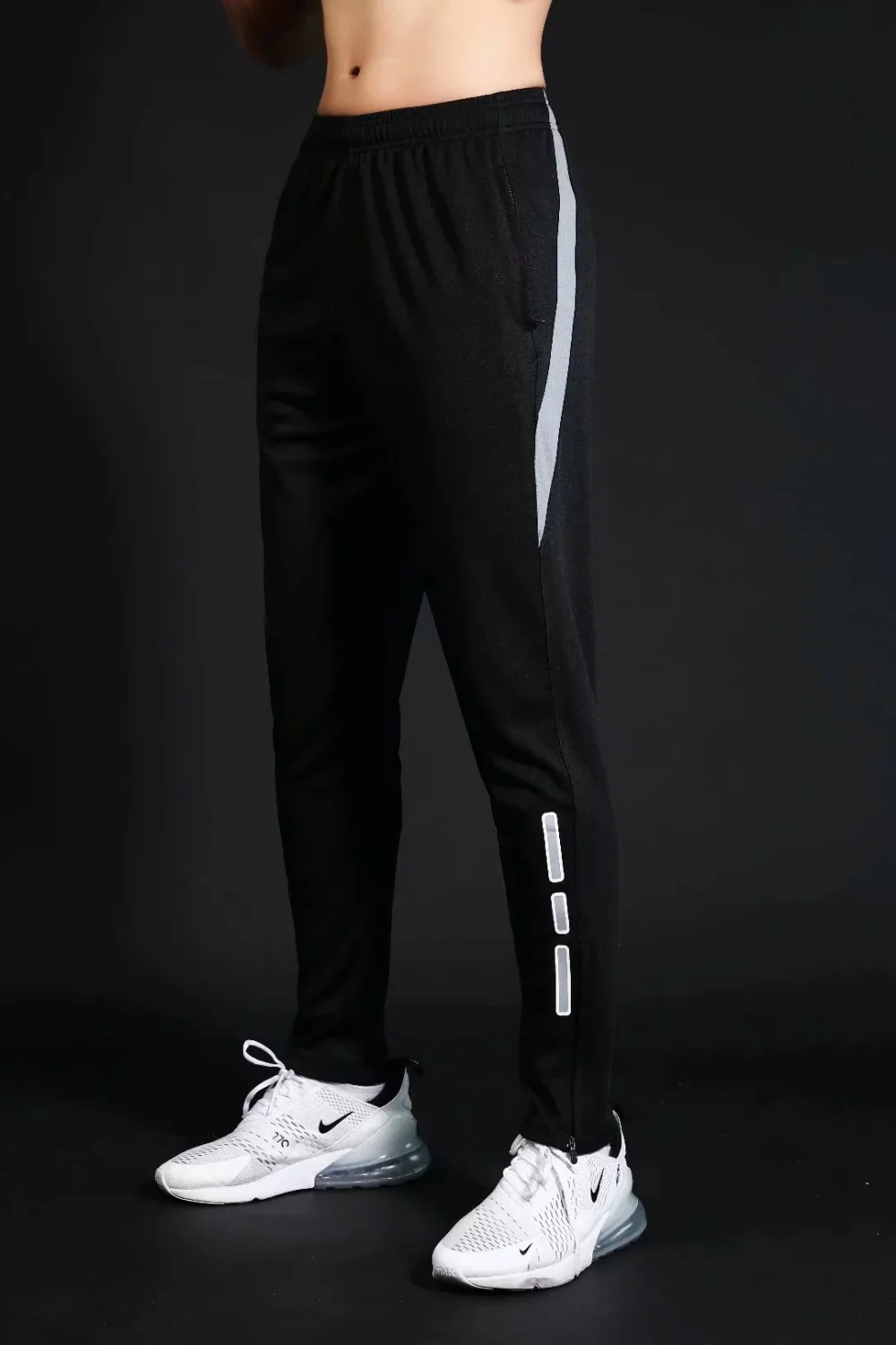 Men's Running Pants Sportswear Jogging Sweatpants Quick Dry Soccer Tracksuit Elastic Gym Fitness Trousers Training Sport Pants