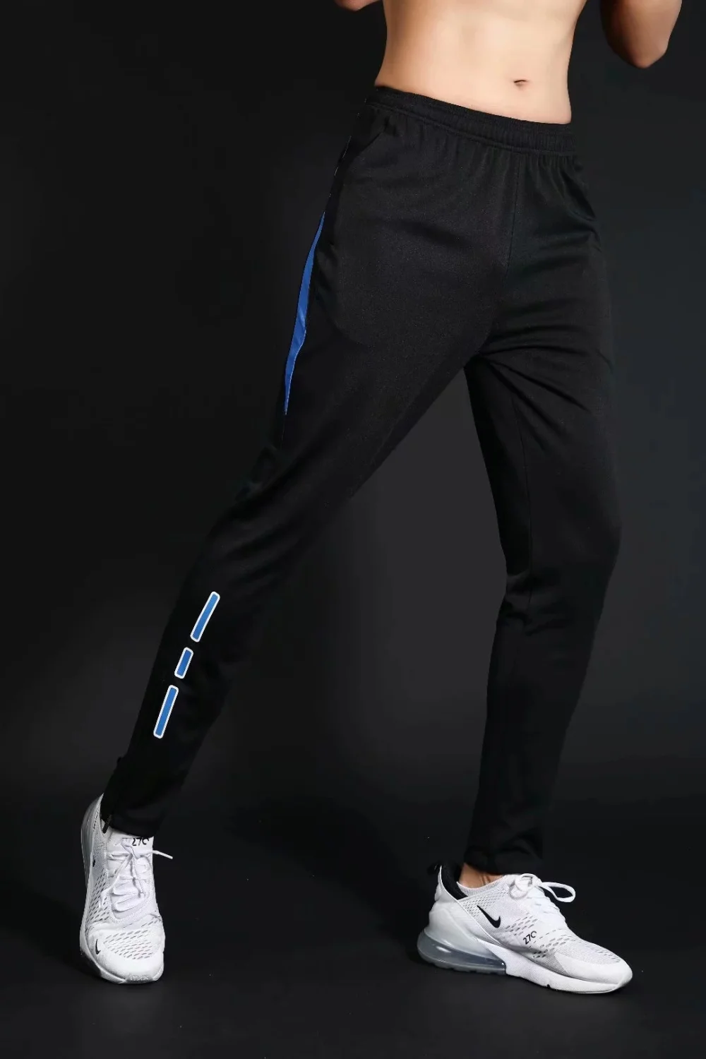 Men's Running Pants Sportswear Jogging Sweatpants Quick Dry Soccer Tracksuit Elastic Gym Fitness Trousers Training Sport Pants