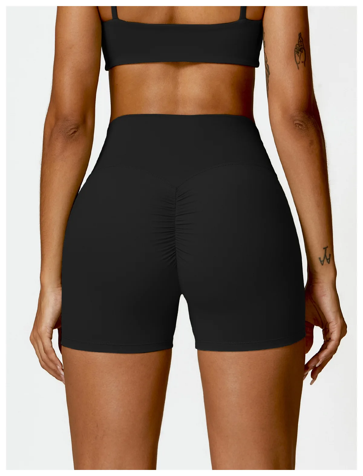 Hearuisavy Summer Buttock Lift Scrunch Yoga Shorts Gym Leggings Cycling Slim Fit Workout Shorts Women High Waist Sports Shorts