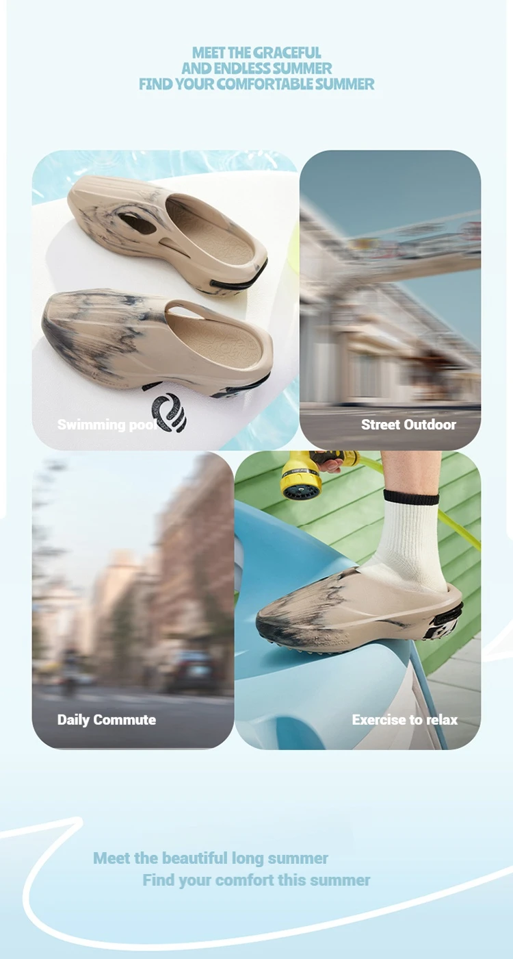 361 Degrees Joker Cyber Men Slippers Outdoors Breathable Soft Anti-slip Antiskid Beach Sandals Flexible Male Shoes 672521104