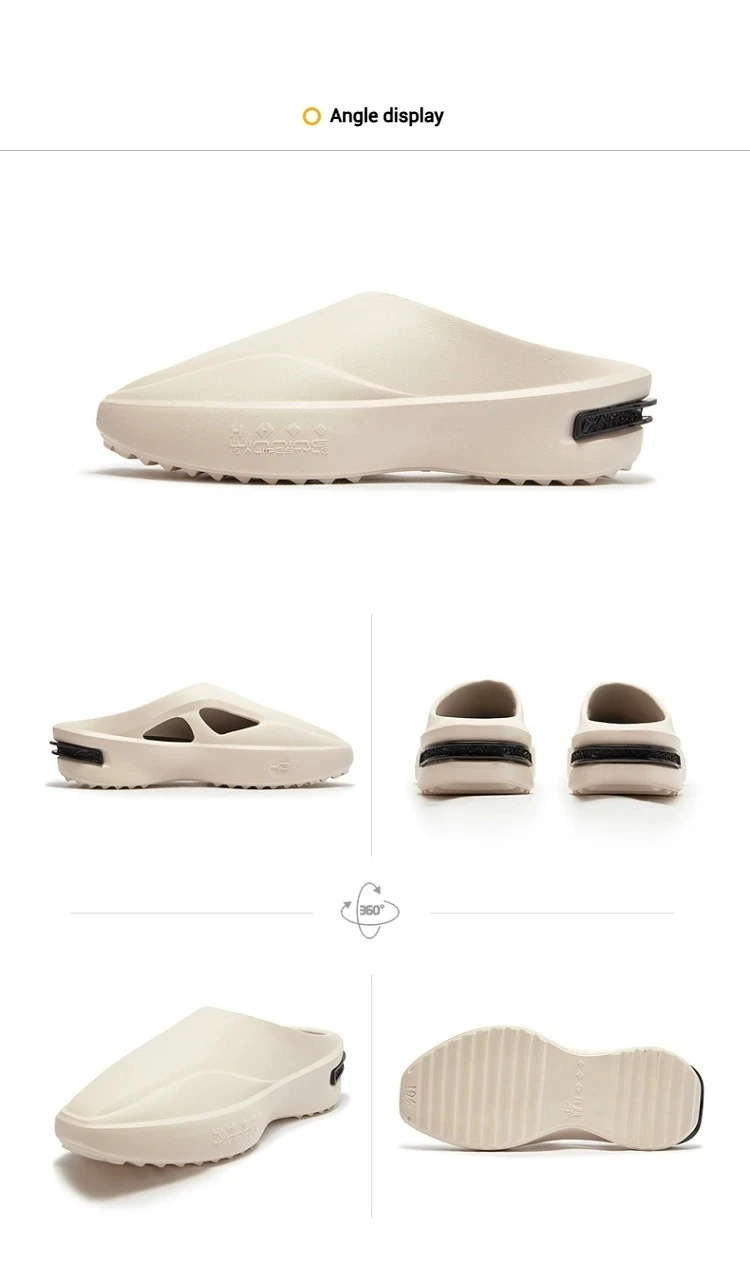 361 Degrees Joker Cyber Men Slippers Outdoors Breathable Soft Anti-slip Antiskid Beach Sandals Flexible Male Shoes 672521104