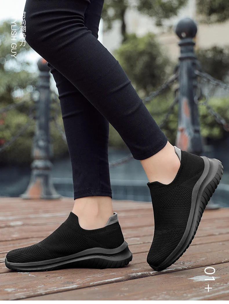 Unisex Men Women Casual Shoes Soft Sole Slip-On Men Sneakers Women Running Shoes Men Lightweight Loafers Walking Male Footwear