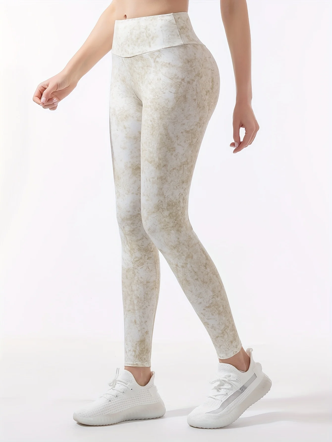 2026 Spring/Summer New High-Waisted Yoga Pants with Anti-Rolling Waistband, High-Elasticity Peach-Shape Butt Workout Leggings, B