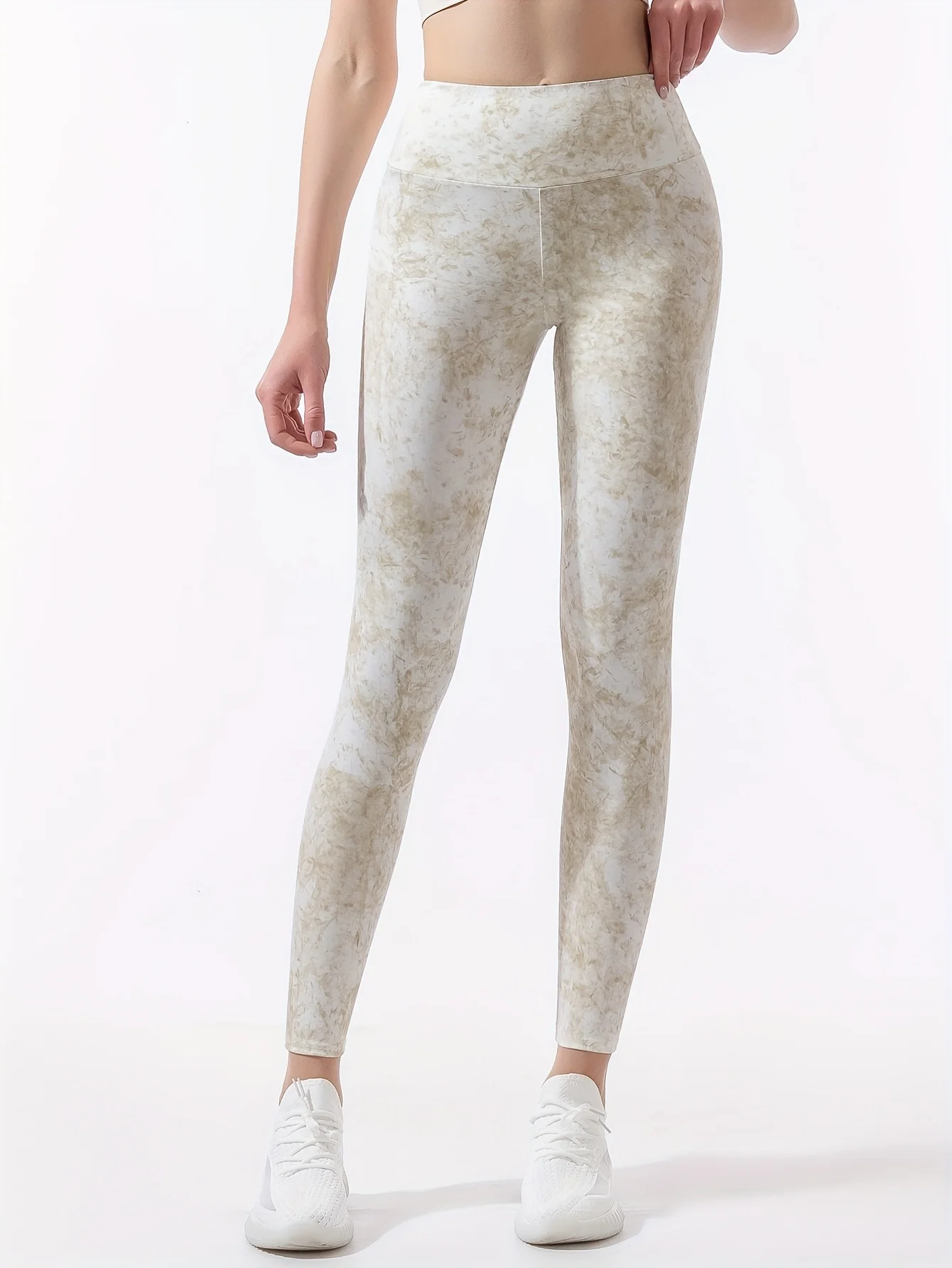 2026 Spring/Summer New High-Waisted Yoga Pants with Anti-Rolling Waistband, High-Elasticity Peach-Shape Butt Workout Leggings, B