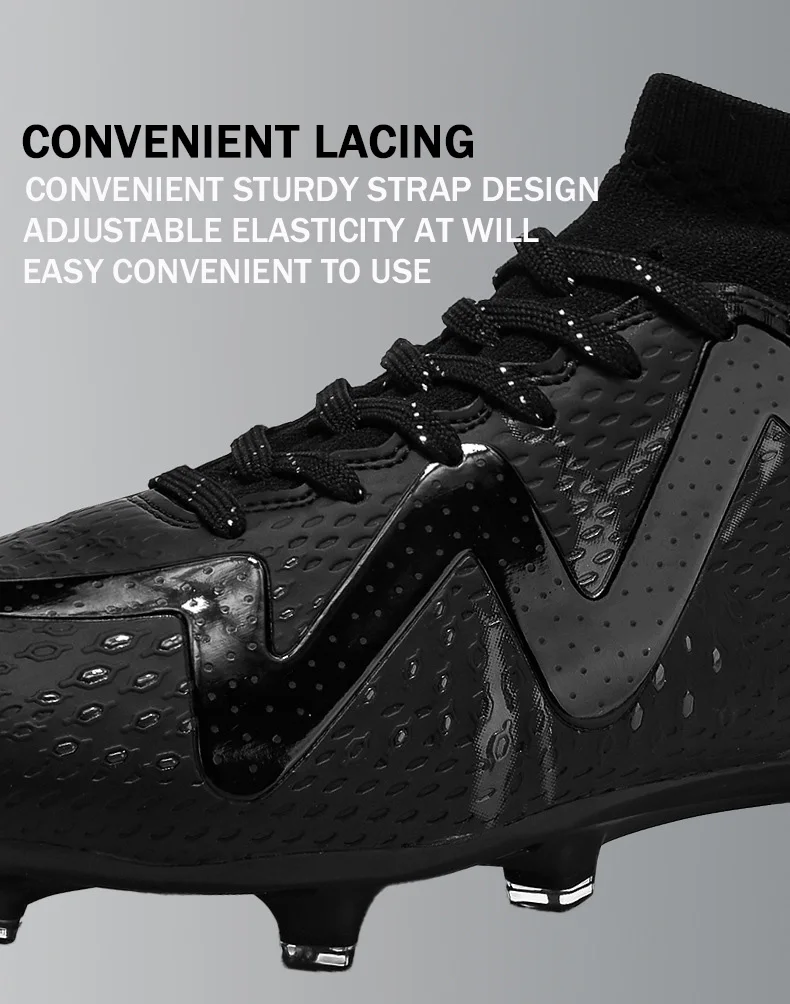 2025 Socks Style Kid Adult Sport Soccer Shoes Training Boys Football Boots Size 33-46 Sneakers AG Youth Soccer Shoes
