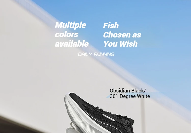 361 Degrees Women's Running Shoes Casual Mesh Anti-slip Lightweight  Trendy Thick-sole Rebond Durable Female Sneakers 682532239