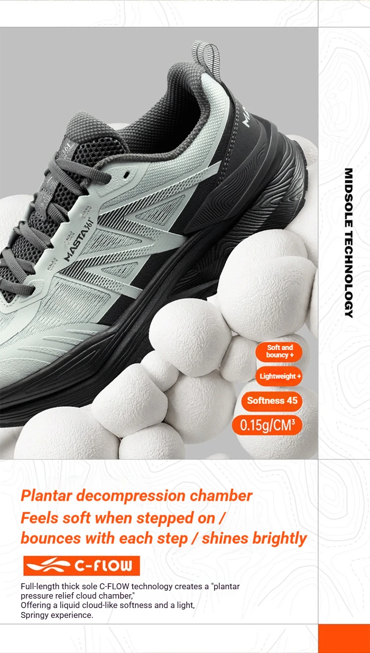 361 Degrees Shanxu Men Outdoor Hiking Shoes Soft Lightweight Breathable Wear-resistant Rubber Anti-slip Male Sneakers 672623302