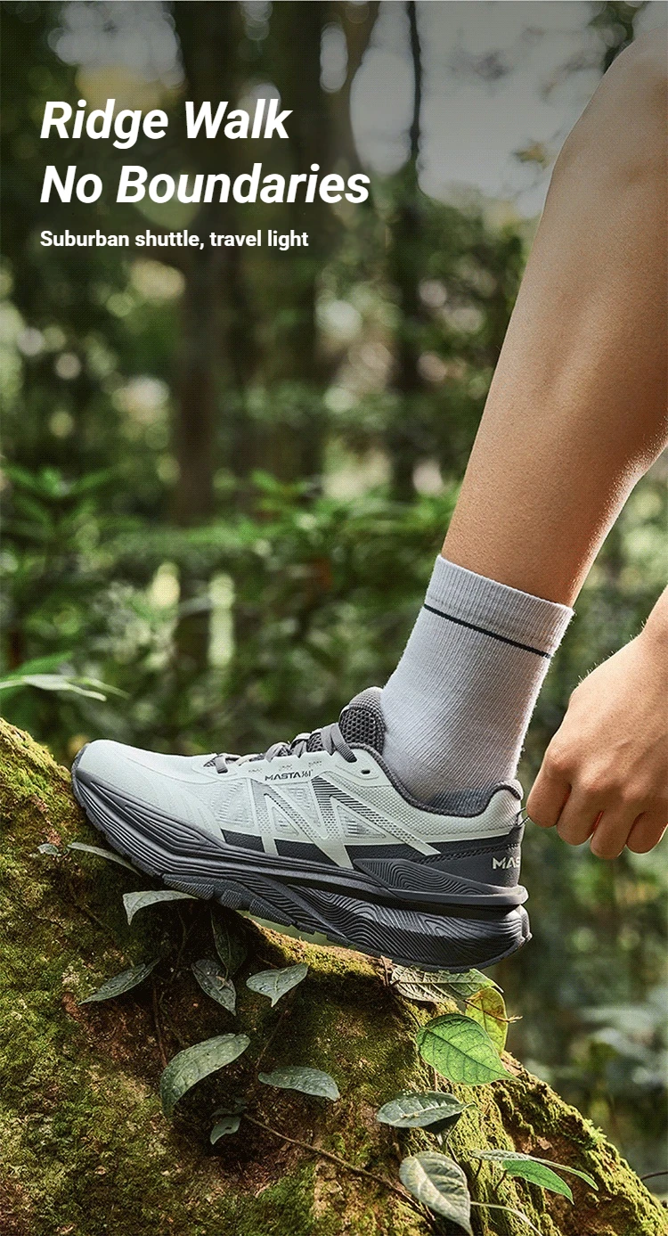 361 Degrees Shanxu Men Outdoor Hiking Shoes Soft Lightweight Breathable Wear-resistant Rubber Anti-slip Male Sneakers 672623302