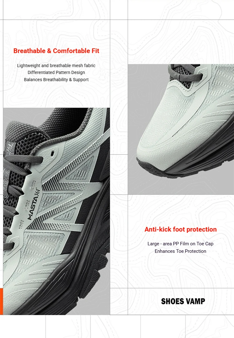 361 Degrees Shanxu Men Outdoor Hiking Shoes Soft Lightweight Breathable Wear-resistant Rubber Anti-slip Male Sneakers 672623302