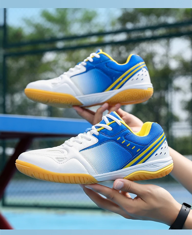 Unisex Trendy Professional Volleyball Badminton Tennis Shoes Comfy Non Slip Durable Lace Up Rubber Sole Couple Shoes Sneakers