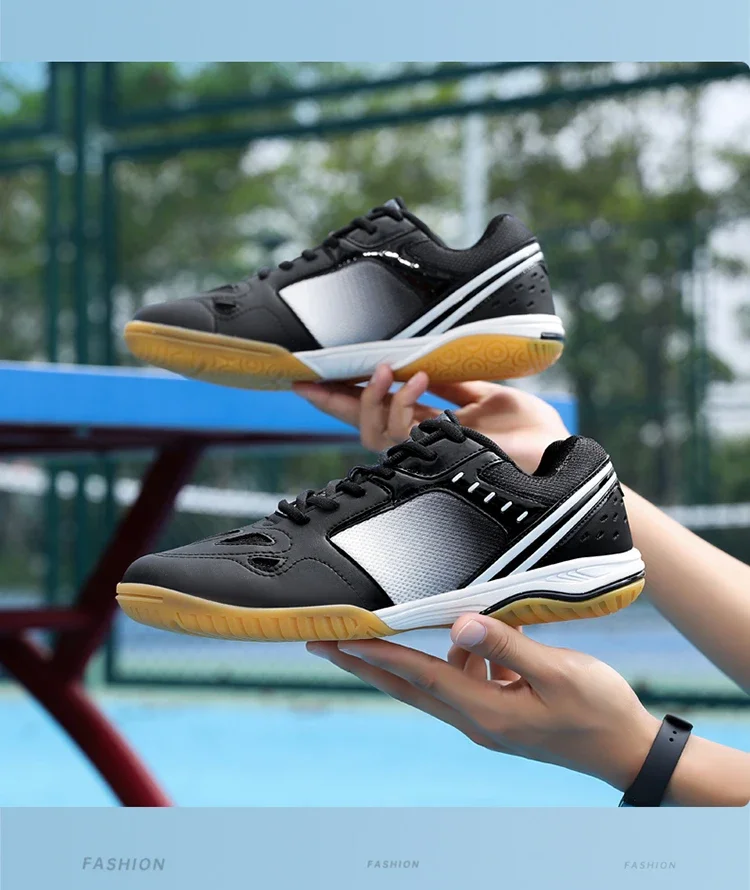 Unisex Trendy Professional Volleyball Badminton Tennis Shoes Comfy Non Slip Durable Lace Up Rubber Sole Couple Shoes Sneakers