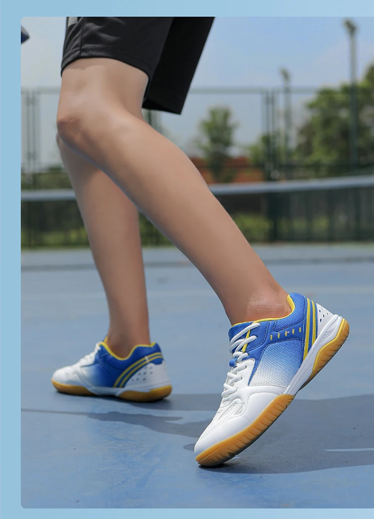 Unisex Trendy Professional Volleyball Badminton Tennis Shoes Comfy Non Slip Durable Lace Up Rubber Sole Couple Shoes Sneakers