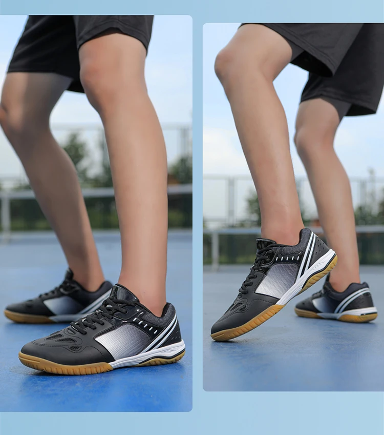 Unisex Trendy Professional Volleyball Badminton Tennis Shoes Comfy Non Slip Durable Lace Up Rubber Sole Couple Shoes Sneakers