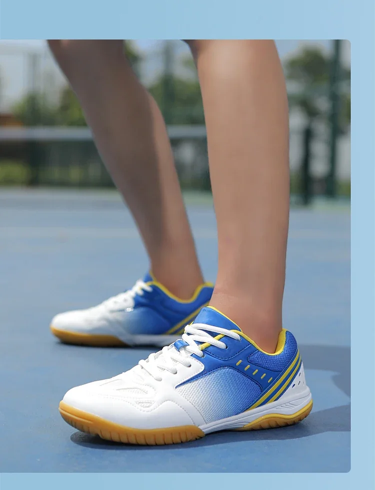 Unisex Trendy Professional Volleyball Badminton Tennis Shoes Comfy Non Slip Durable Lace Up Rubber Sole Couple Shoes Sneakers