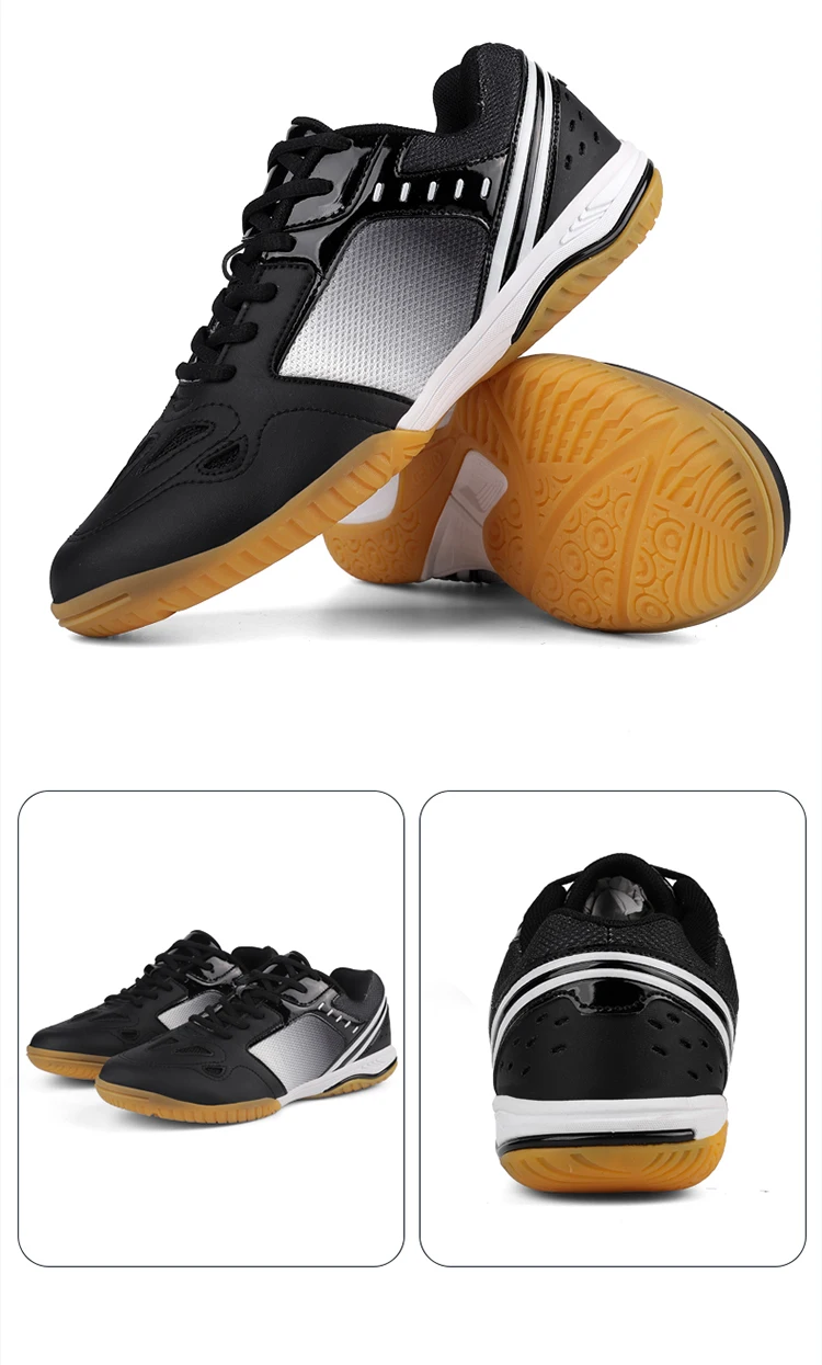Unisex Trendy Professional Volleyball Badminton Tennis Shoes Comfy Non Slip Durable Lace Up Rubber Sole Couple Shoes Sneakers