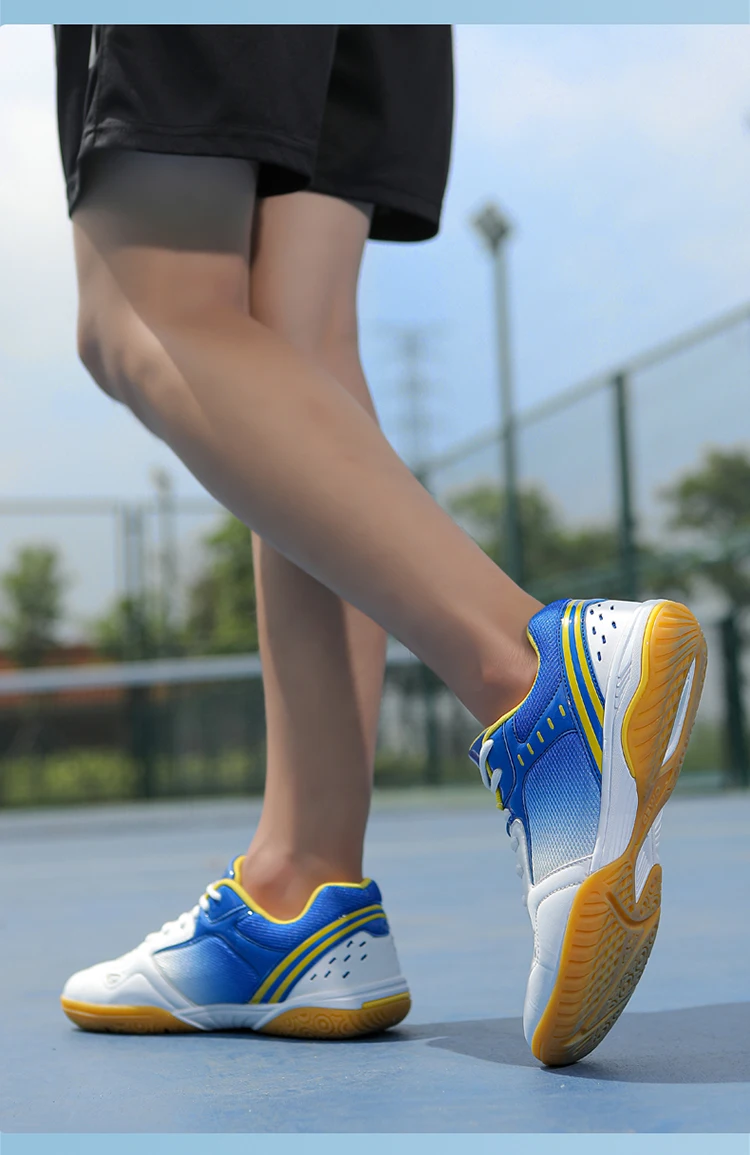 Unisex Trendy Professional Volleyball Badminton Tennis Shoes Comfy Non Slip Durable Lace Up Rubber Sole Couple Shoes Sneakers