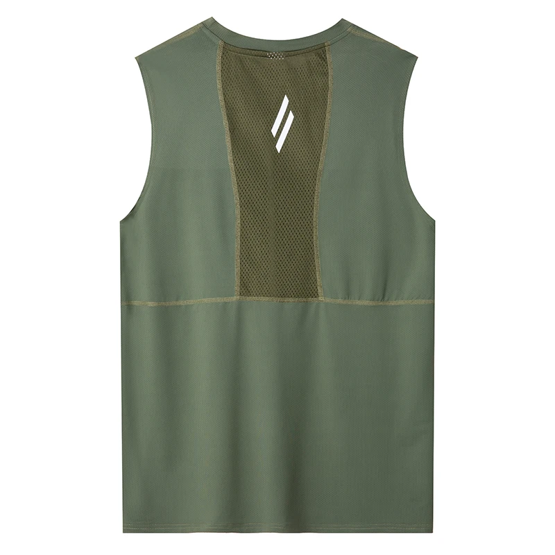 Mens Gym Tank Top Men Fitness Sleeveless Shirt Male Mesh Breathable Fitness Sports Vest Undershirt Gyms Running Vest Men