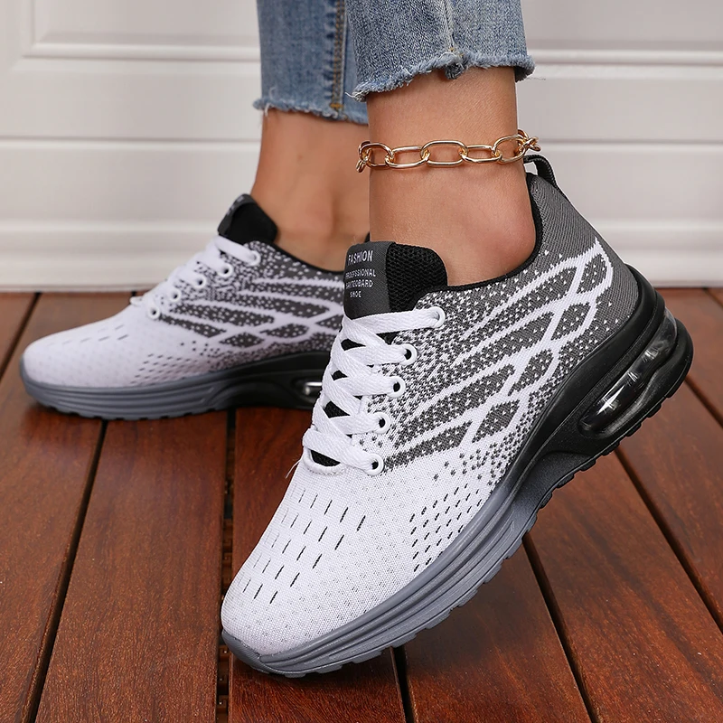 Women's Sneakers Fashion Breathable Walking Mesh Women Shoes Platform Sneaker Gym Loafers Flat Tennis Shoes Zapatillas De Mujer