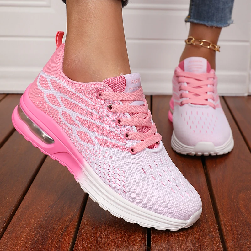 Women's Sneakers Fashion Breathable Walking Mesh Women Shoes Platform Sneaker Gym Loafers Flat Tennis Shoes Zapatillas De Mujer