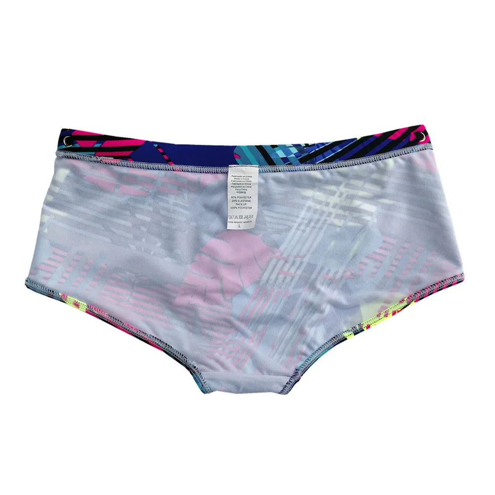 Sexy Mens Swimwear Leaf Print Swim Boxer Briefs Bikini Brazilian Cut Surf Trunks Swimsuits Underwear Beach Sports Shorts