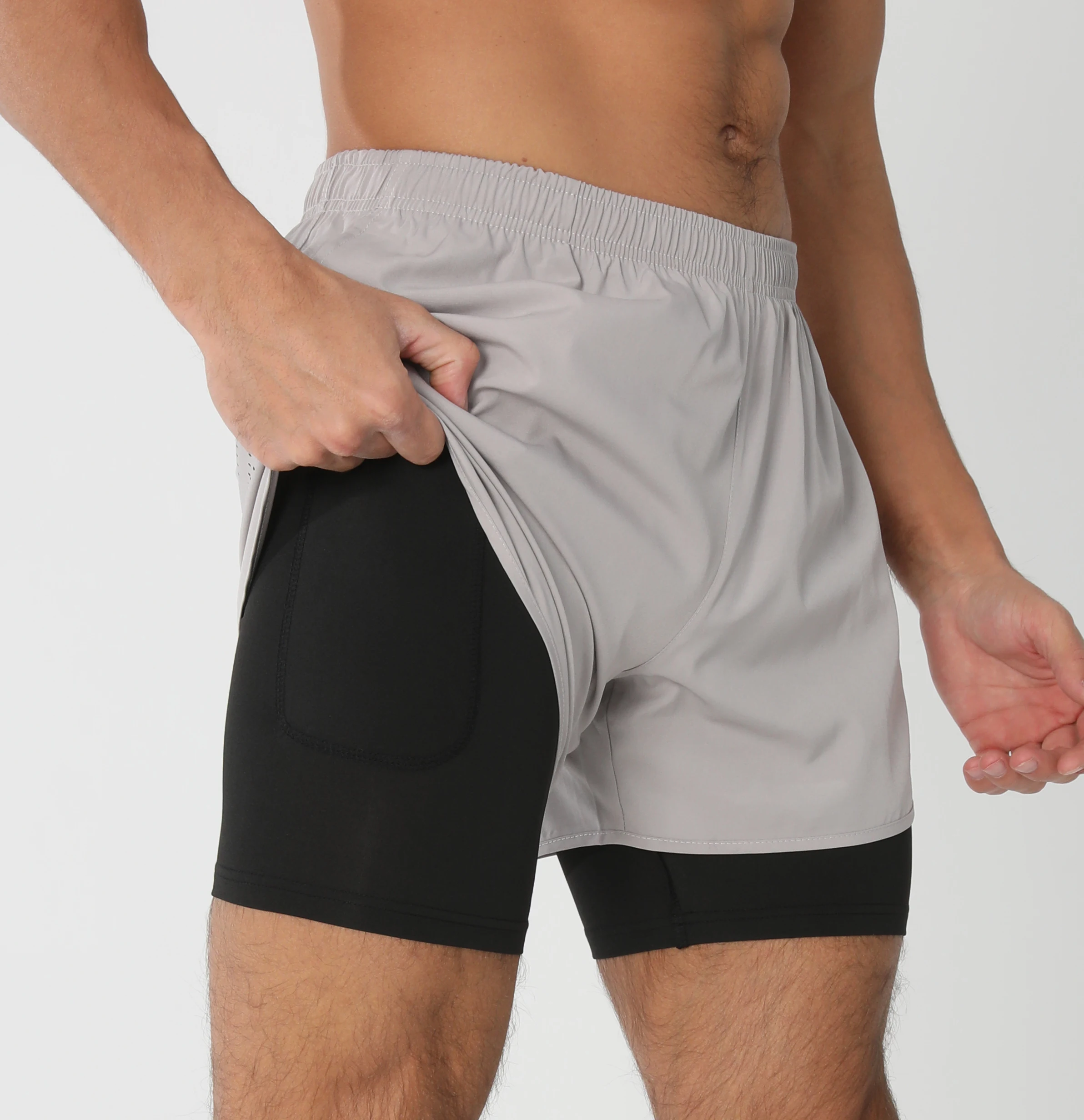 Gym Shorts Men Running Shorts with Liner Pockets Towel Loop Quick Dry Lightweight Workout Men's Breathable Athletic Sport Shorts