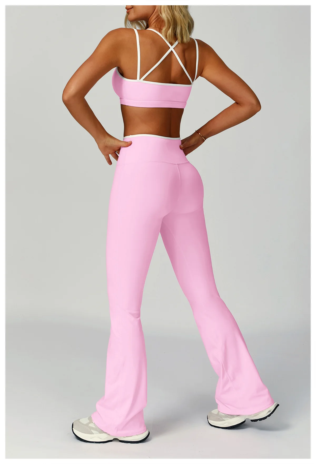 Gym Tracksuit Yoga Set 2 Pieces Workout Outfits Fitness Sportswear High Waist Leggings Sports Bra Athletic Wear Women Clothes