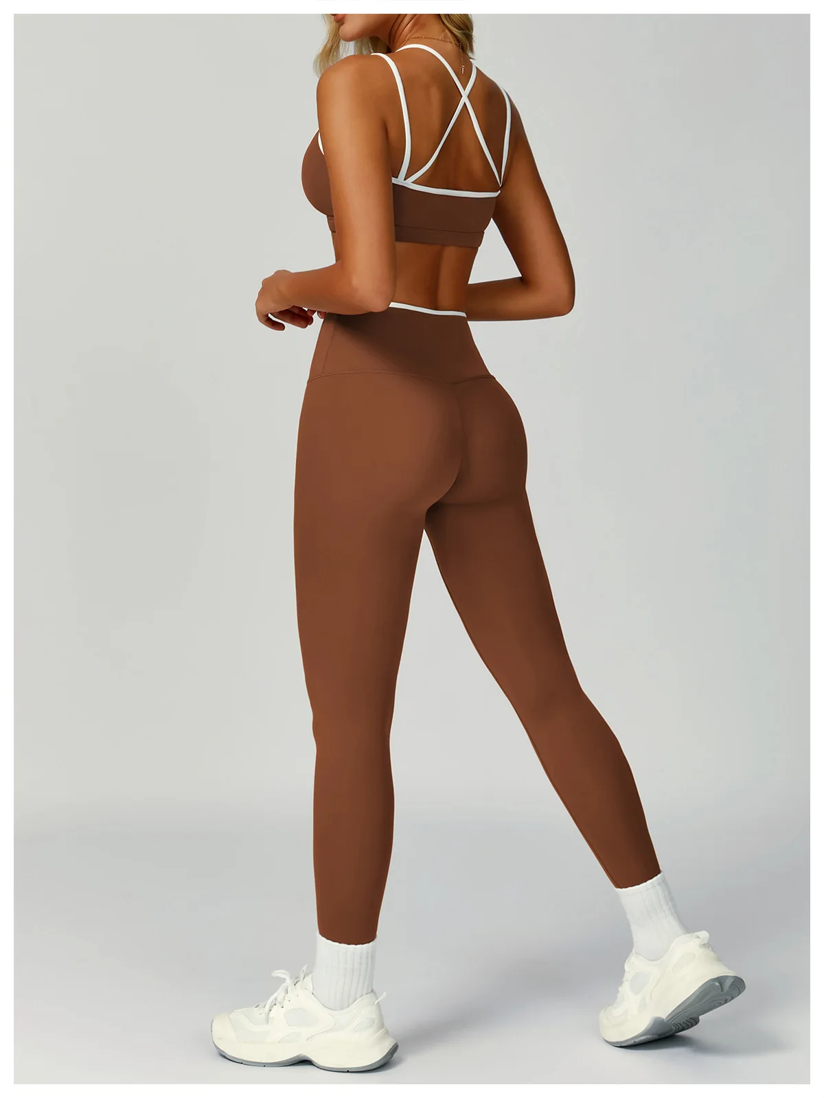 Gym Tracksuit Yoga Set 2 Pieces Workout Outfits Fitness Sportswear High Waist Leggings Sports Bra Athletic Wear Women Clothes