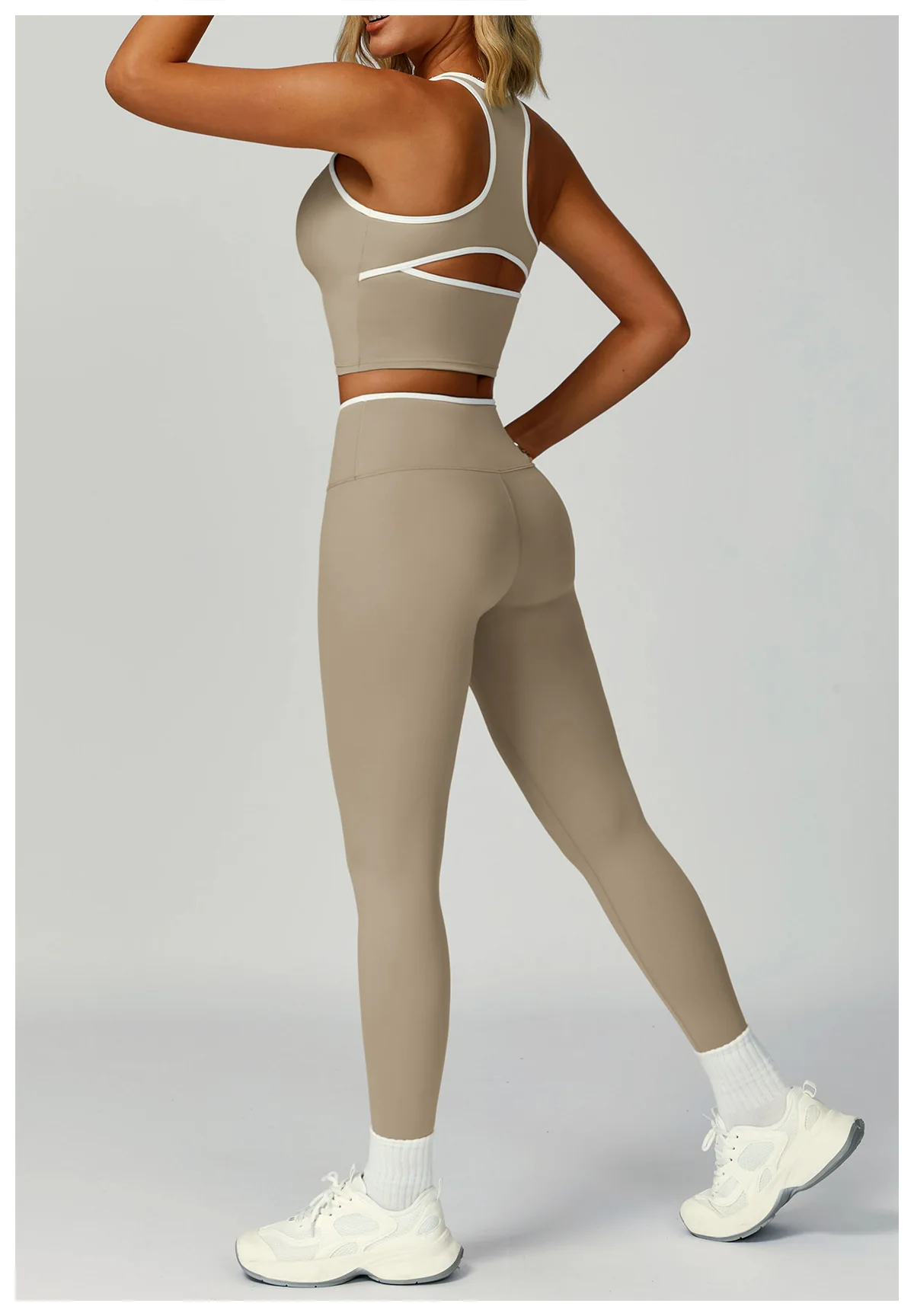 Gym Tracksuit Yoga Set 2 Pieces Workout Outfits Fitness Sportswear High Waist Leggings Sports Bra Athletic Wear Women Clothes